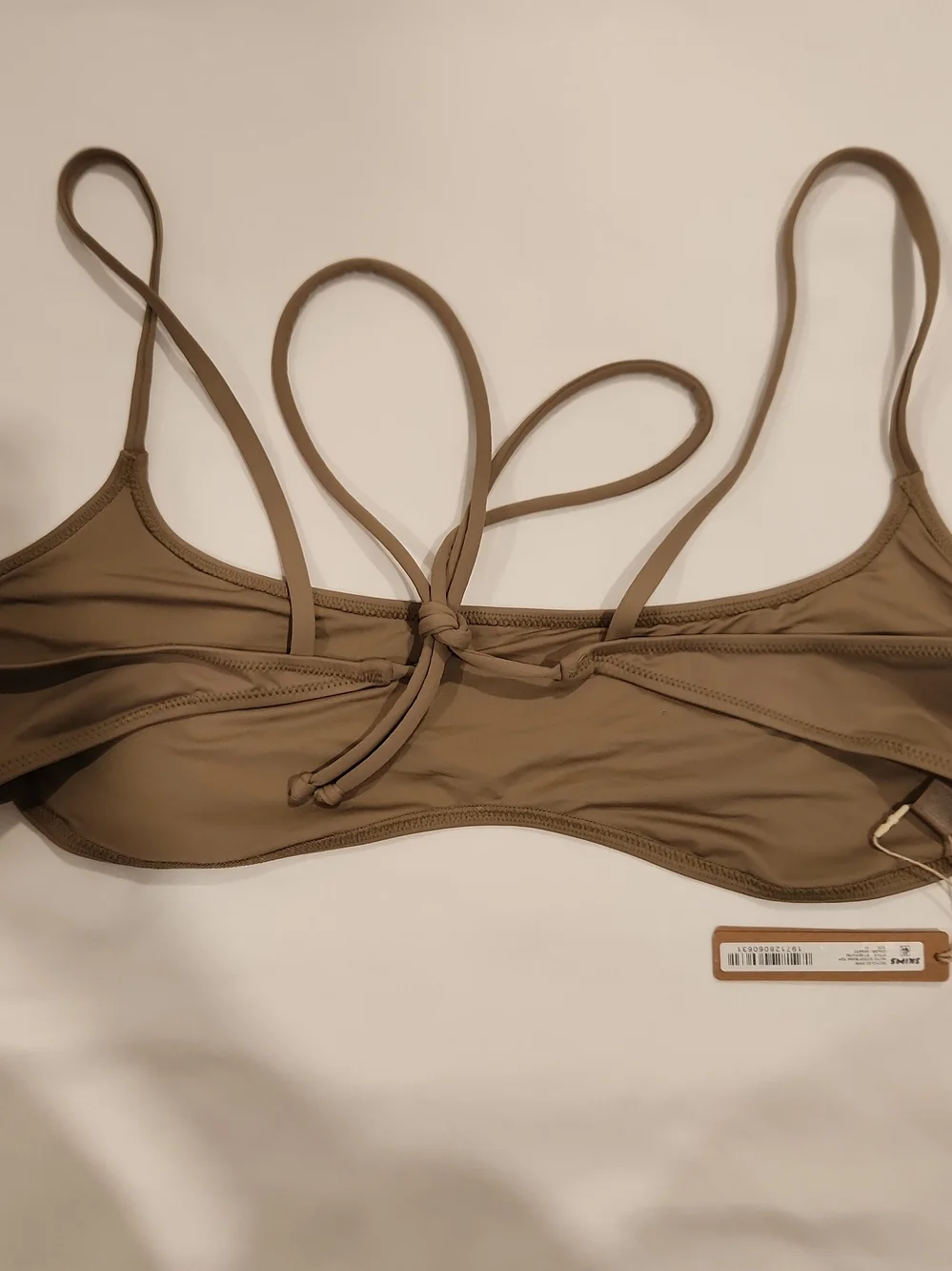 Skims Swim Micro Scoop Bikini Top Size 4X NWT Neutral Brown Swimwear Plus Size